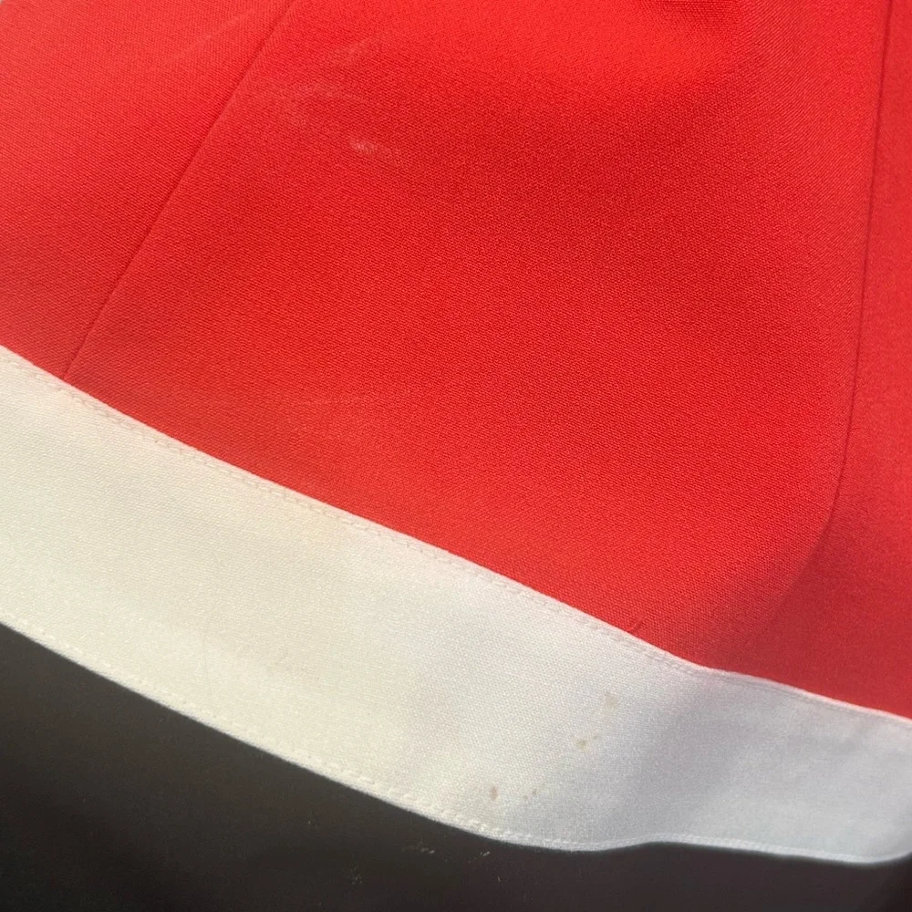 Calvin Klein Pink Orange Black Color Block Fit Flare Career Dress Women’s 10 NWT - Picture 3 of 12